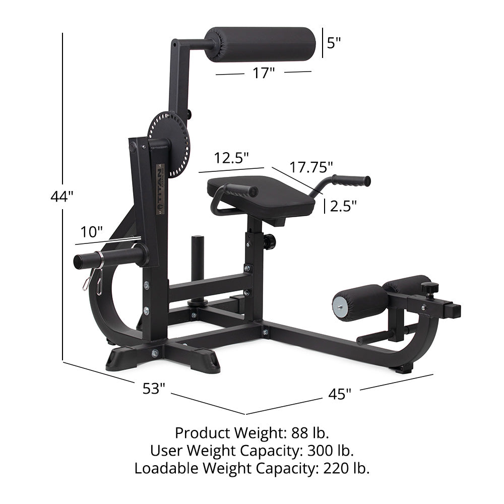 Titan fitness Seated Ab / Back Extension Machine - 400991