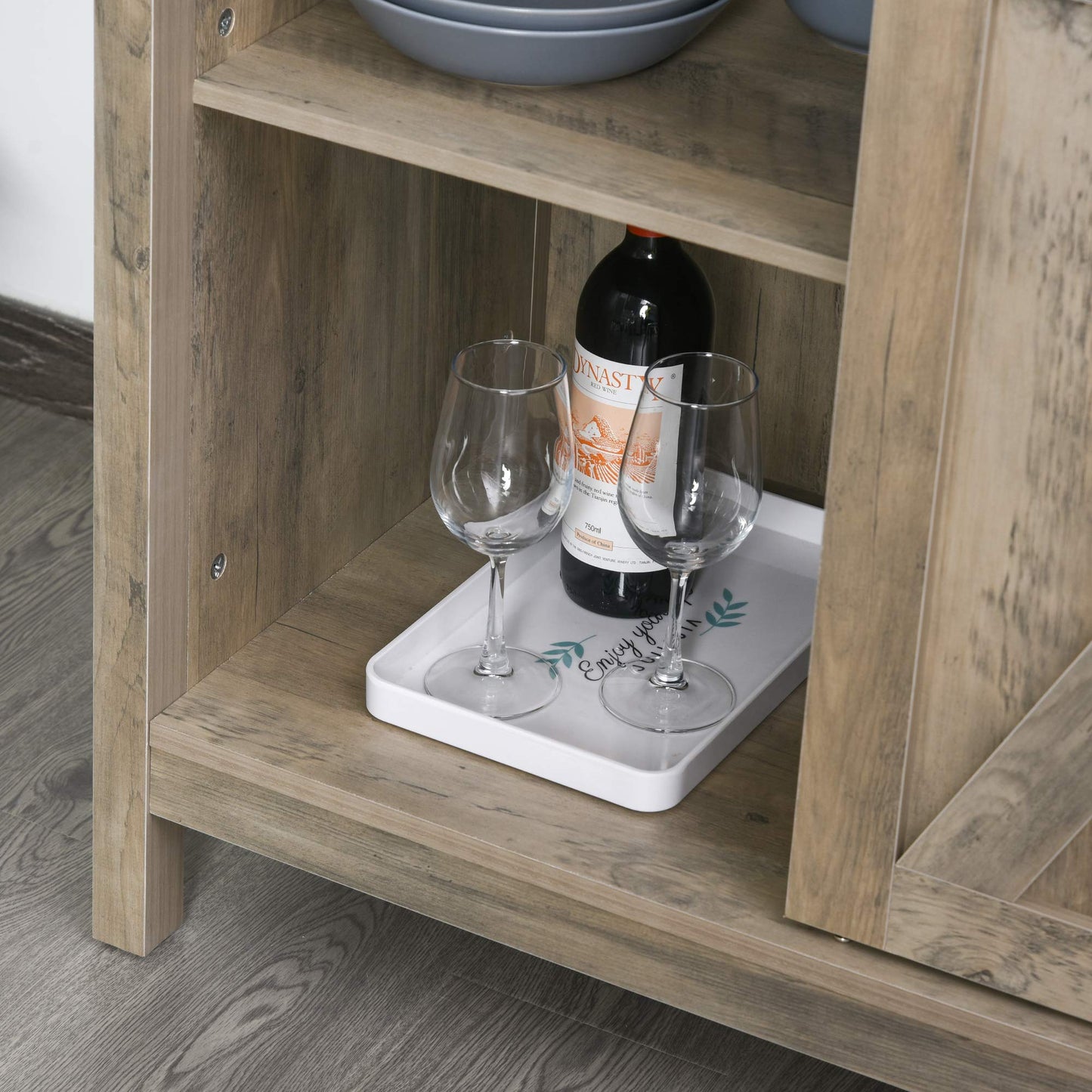 HomCom Sideboard Sideboard Dresser 2 Shelves Door with Frame - B08FMS9QTY