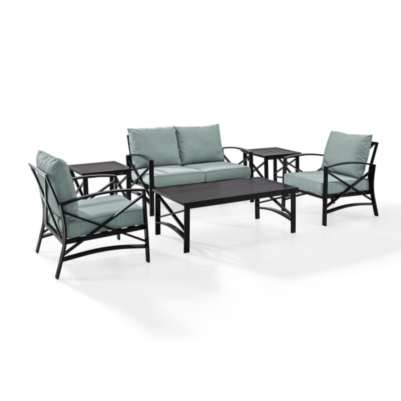 Crosley Kaplan 164 Inch 6pc Outdoor Metal Conversation Set - KO60017