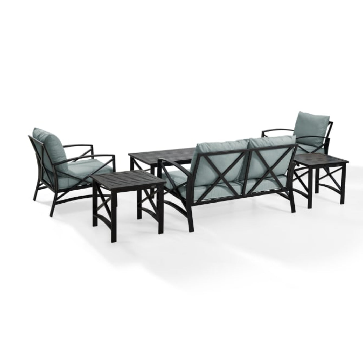 Crosley Kaplan 164 Inch 6pc Outdoor Metal Conversation Set - KO60017