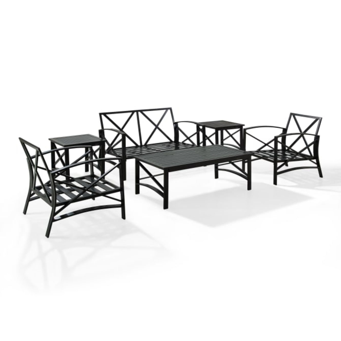 Crosley Kaplan 164 Inch 6pc Outdoor Metal Conversation Set - KO60017