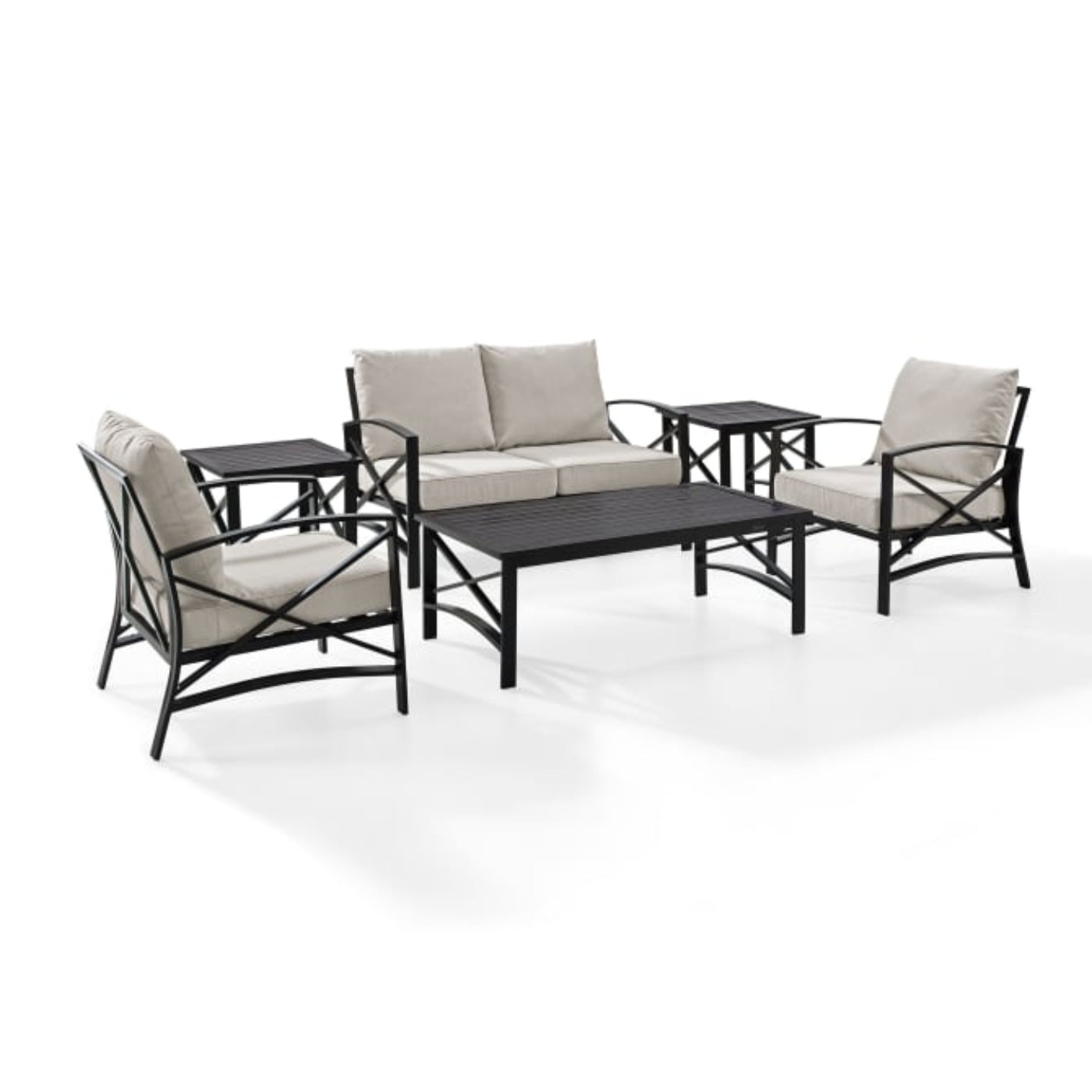 Crosley Kaplan 164 Inch 6pc Outdoor Metal Conversation Set - KO60017