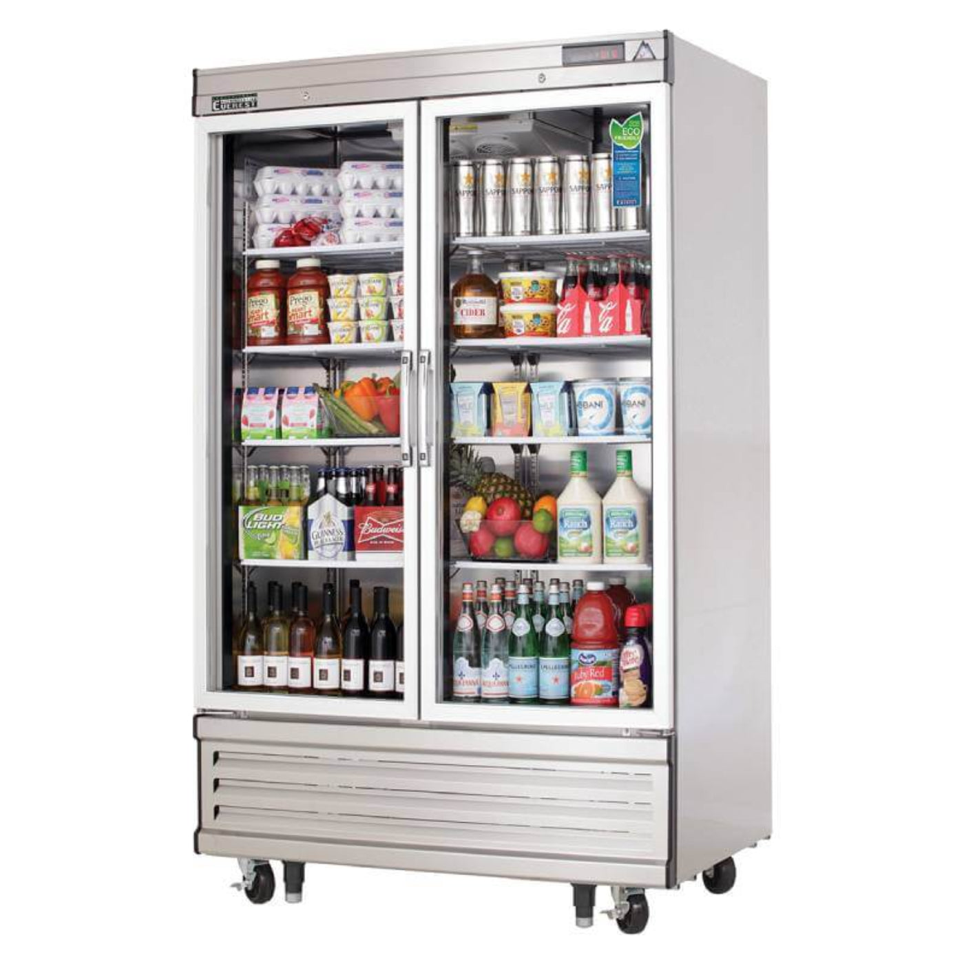 Everest 39" Two Glass Door Reach-in Refrigerator 37 cu. ft. - EBGNR2