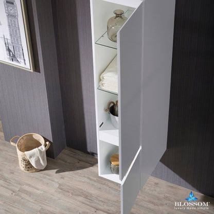 Blossom Monaco 15 Inch Wall Hung Linen Cabinet - V8000 15 01 - Backyard Provider