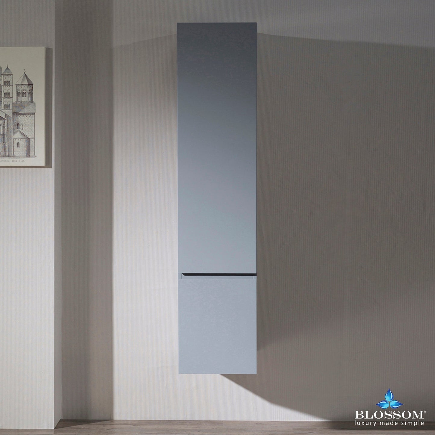 Blossom Monaco 15 Inch Wall Hung Linen Cabinet - V8000 15 01 - Backyard Provider