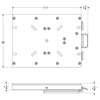 Taco Marine Low Profile Seat Slide Adjustable Kit - M20-1013A
