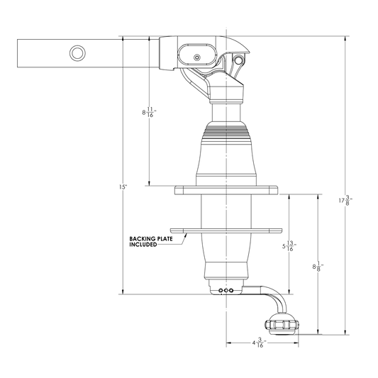 Taco Marine GS-312 / GS-314 Grand Slam 312 Center Rigger Mount 1 1/2" - GS-314