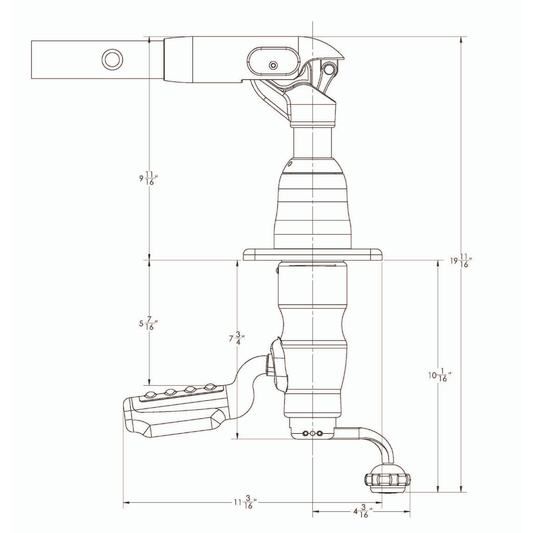 TACO Marine Grand Slam  Mount for 1-1/2" Outriggers - GS-390BHC