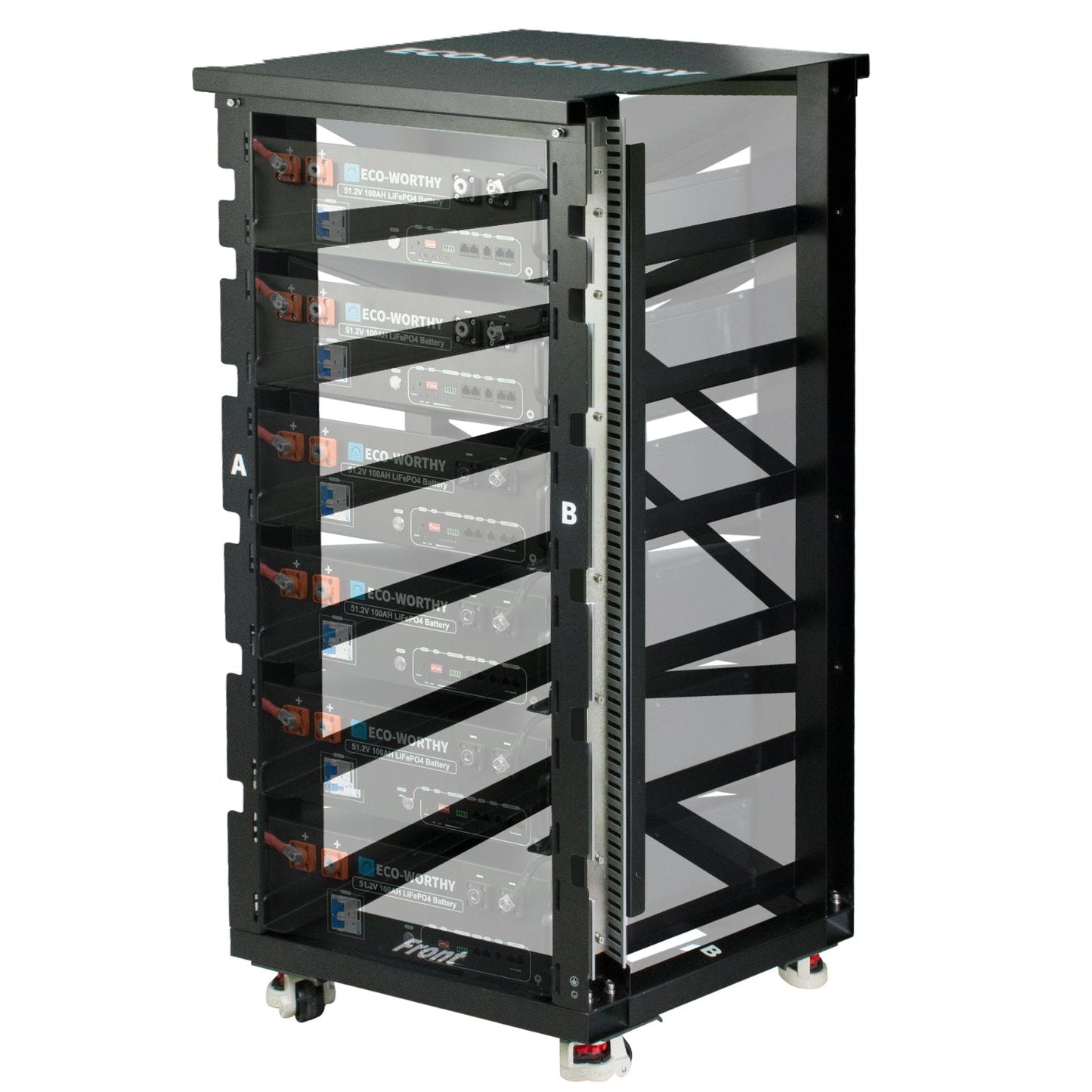 ECO-WORTHY RACK6 V2 I 6-Layer Rack With 600A Busbar| For Server Rack Battery All Versions - L03SR06-1