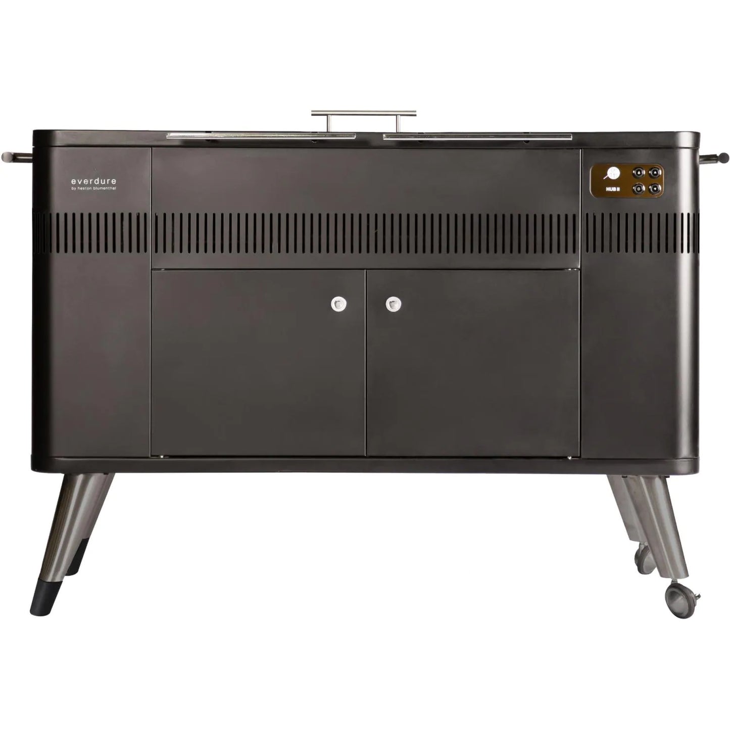 Everdure By Heston Blumenthal 54-Inch Charcoal Grill With Rotisserie & Electronic Ignition - HBCE2BBUS
