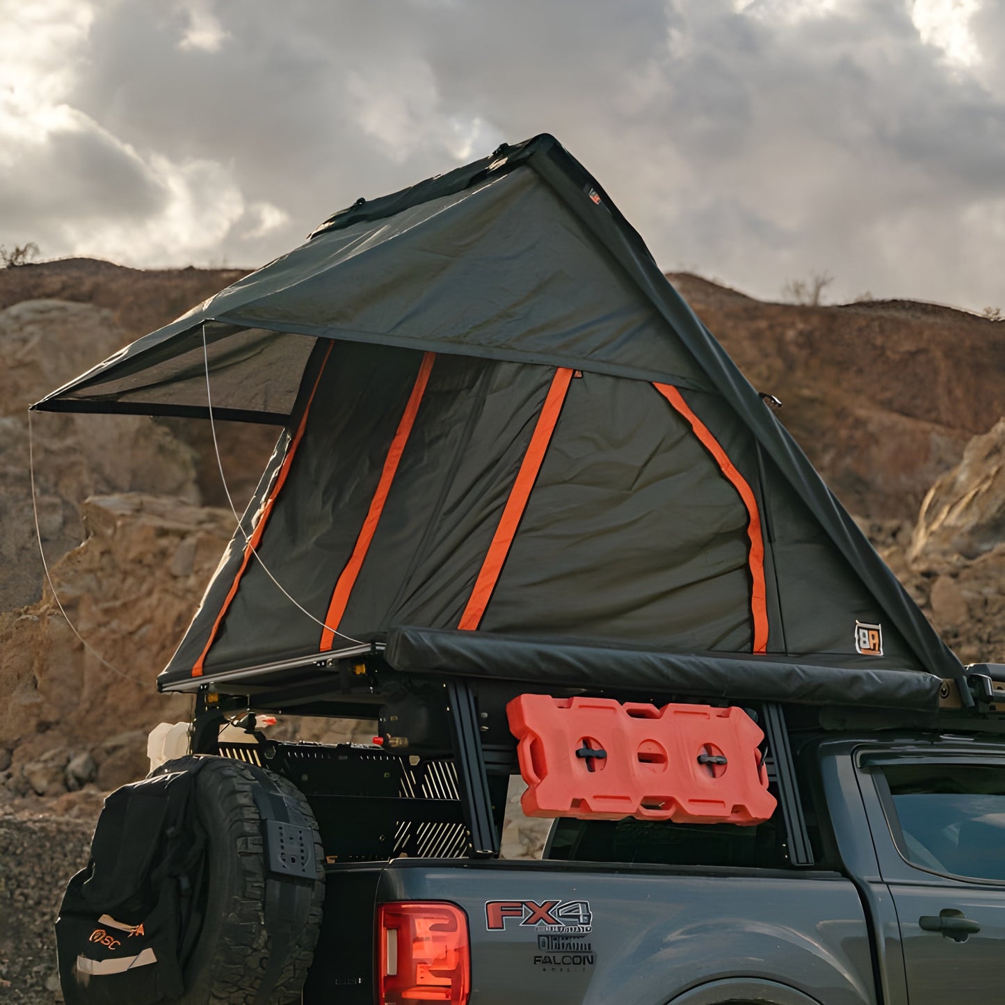 BadAss Tents PACKOUT Soft top Rooftop Tent (Universal Fit) - Black/Rhinotec Cover