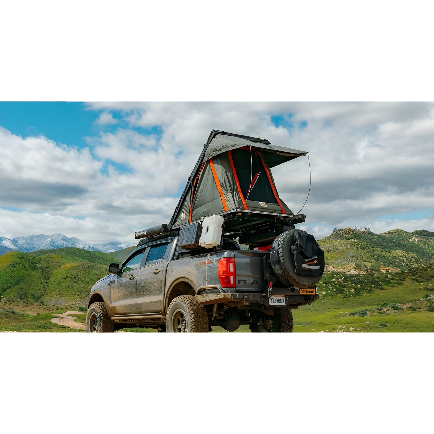 BadAss Tents PACKOUT Soft top Rooftop Tent (Universal Fit) - Black/Rhinotec Cover