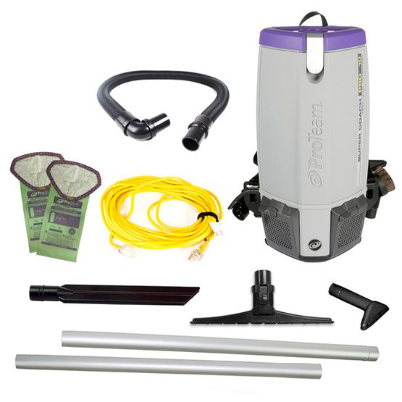 Proteam Supercoach Pro 10QT, Backpack Vacuum, 12lbs - 107744