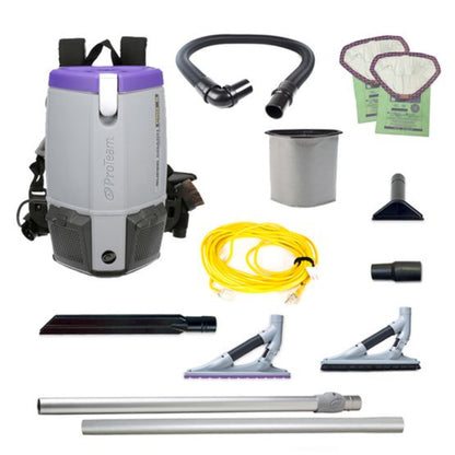 Proteam Supercoach Pro 6QT, Backpack Vacuum, 11.6lbs - 107742