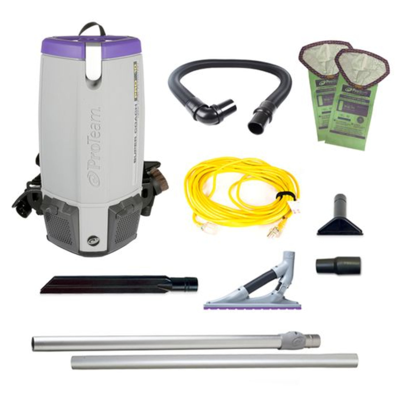Proteam Supercoach Pro 10QT, Backpack Vacuum, 12lbs - 107744