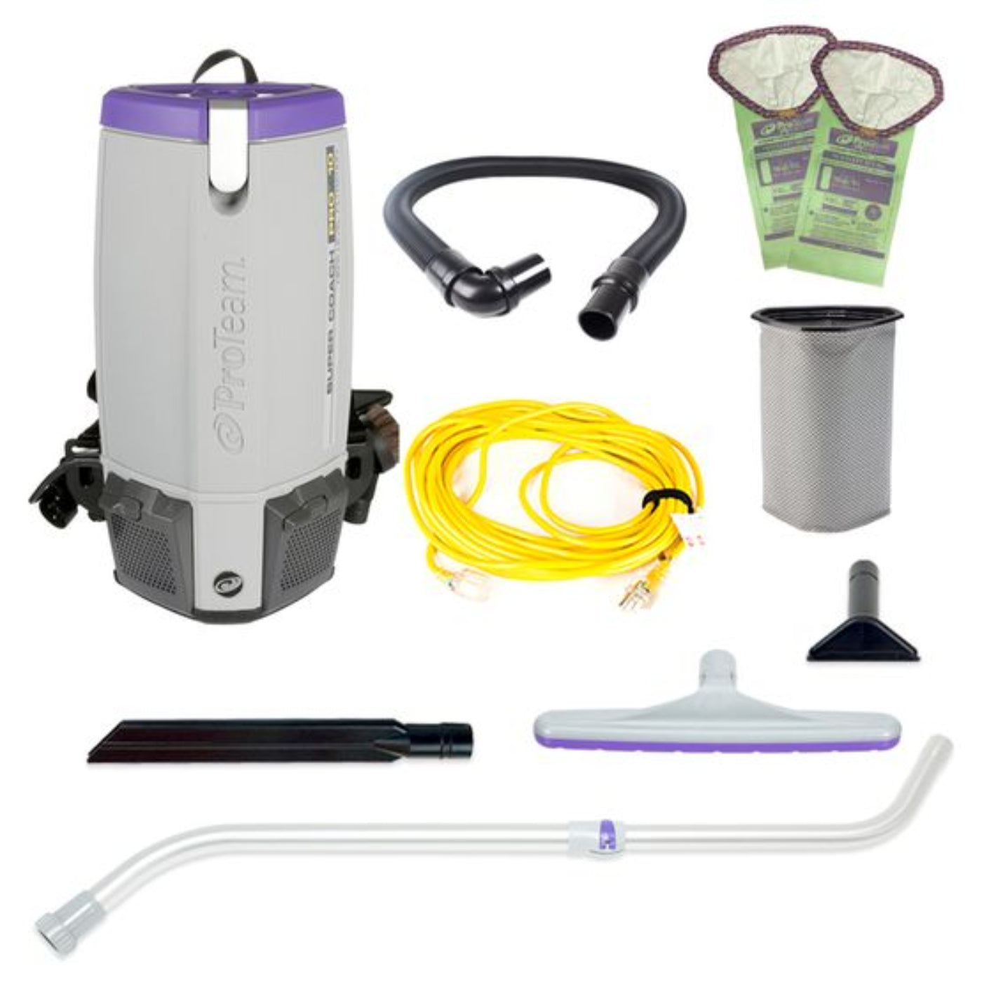 Proteam Supercoach Pro 6QT, Backpack Vacuum, 11.6lbs - 107742