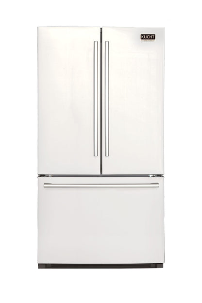 Kucht Professional 36 In. 26.1 cu. ft. Refrigerator with Interior Ice Maker, White -  K748FDS-W