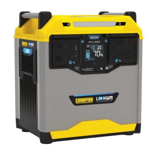 Champion 100593 1600/3200 Watt Portable Lithium-Ion Battery Solar Generator New - 100593