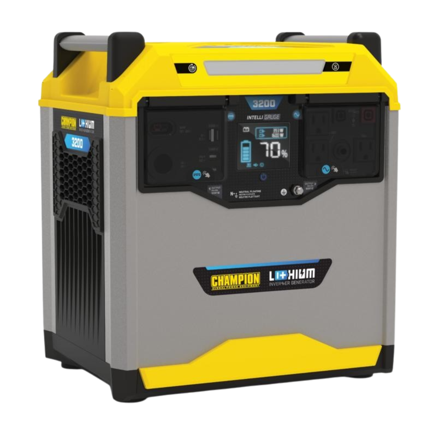 Champion 100593 1600/3200 Watt Portable Lithium-Ion Battery Solar Generator New - 100593