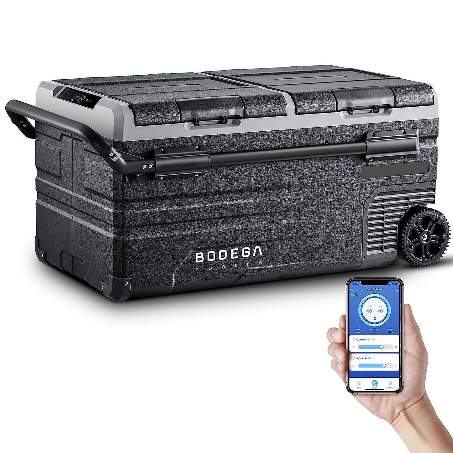 BODEGAcooler Large Portable Fridge 100qt/95L Dual Zone - TWW95