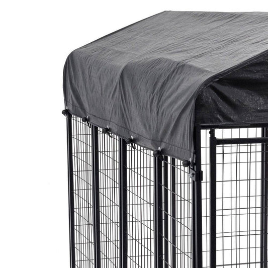 Lucky Dog Uptown Large Outdoor Covered Kennel Heavy Duty Dog Fence Pen (4 Pack) - 108453