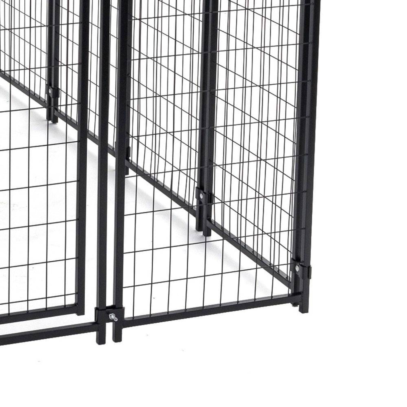 Lucky Dog Uptown Large Outdoor Covered Kennel Heavy Duty Dog Fence Pen (4 Pack) - 108453
