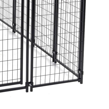 Lucky Dog Uptown Large Outdoor Covered Kennel Heavy Duty Dog Fence Pen (4 Pack) - 108453