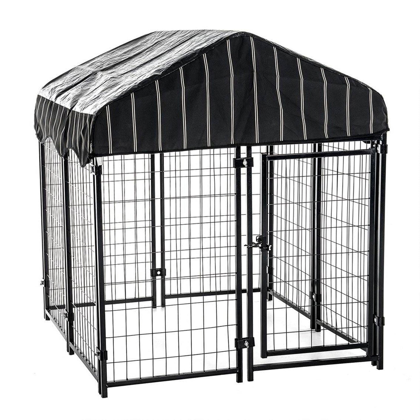 Lucky Dog 4' x 4' x 4.5' Covered Wire Dog Fence Kennel Pet Play Pen (2 Pack) - 108876