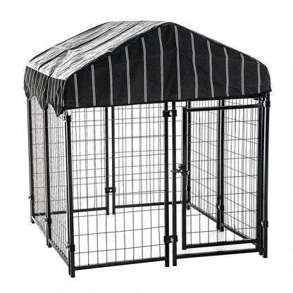 Lucky Dog 4' x 4' x 4.5' Covered Wire Dog Fence Kennel Pet Play Pen (2 Pack) - 108876