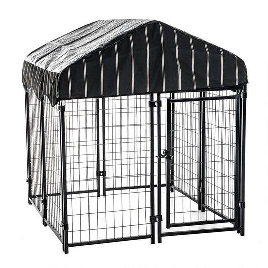Lucky Dog 4' x 4' x 4.5' Covered Wire Dog Fence Kennel Pet Play Pen (2 Pack) - 108876