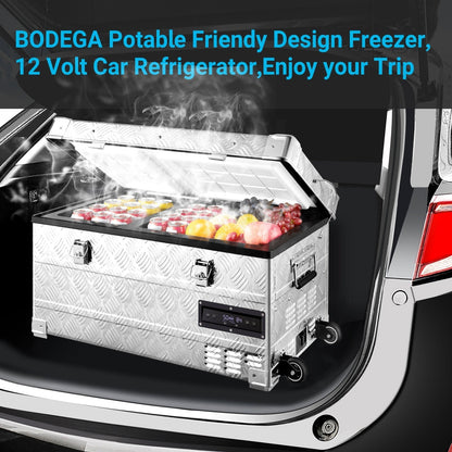 BODEGAcooler 45Quart/42L AL42 Dual Zone Portable Car Fridge - BG-AL42