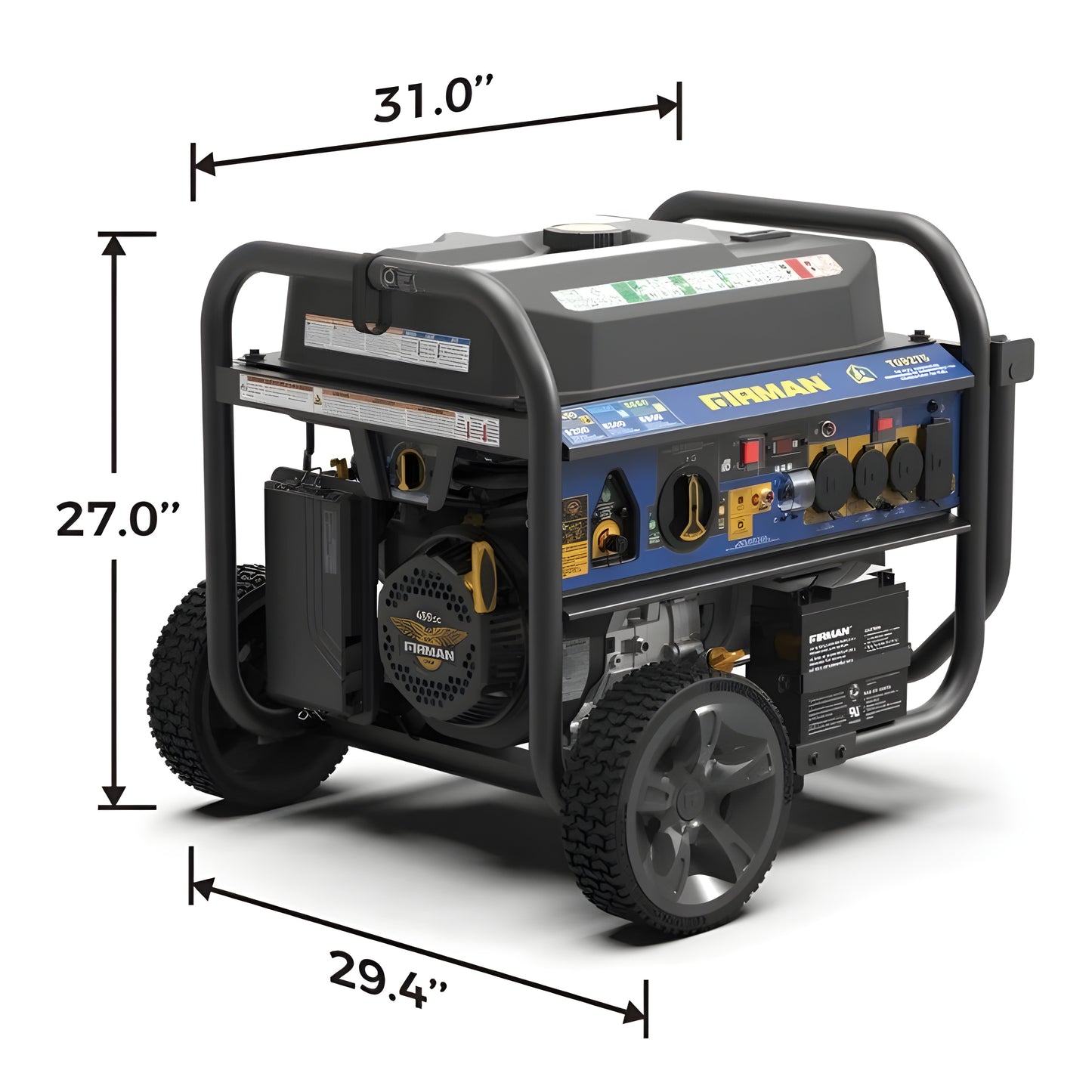Firman Tri-Fuel Generator 9200W/11400W 120V/240V 50 Amp Electric Start With CO Alert New - T09275