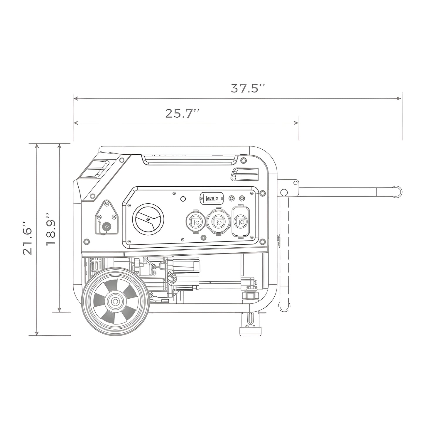 Firman H03652 Portable Generator 3650/4550 Watt 30 Amp 120V Dual Fuel Recoil Start New H03652