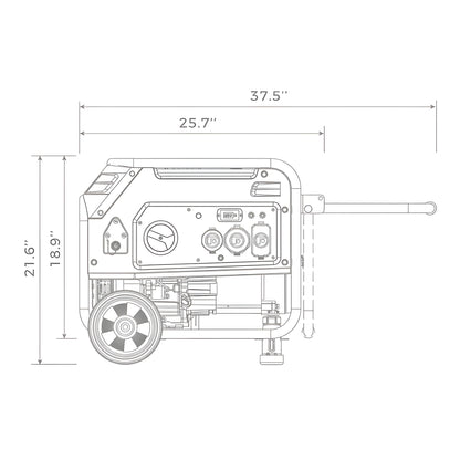 Firman H03652 Portable Generator 3650/4550 Watt 30 Amp 120V Dual Fuel Recoil Start New H03652