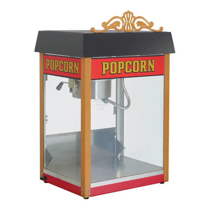 Winco 11080 Benchmark Street Vendor Popcorn Machine with 8 oz Kettle, 120v - 11080
