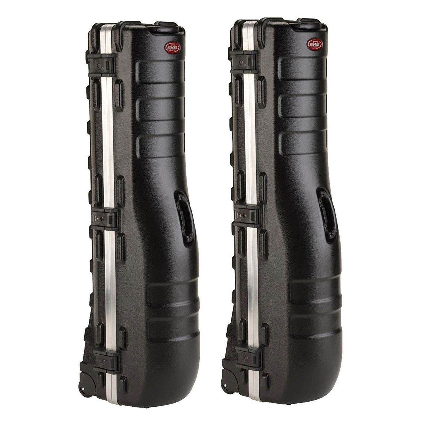 SKB Cases ATA Deluxe Hard Plastic Storage Wheeled Golf Bag Travel Case (2 Pack) - 111077