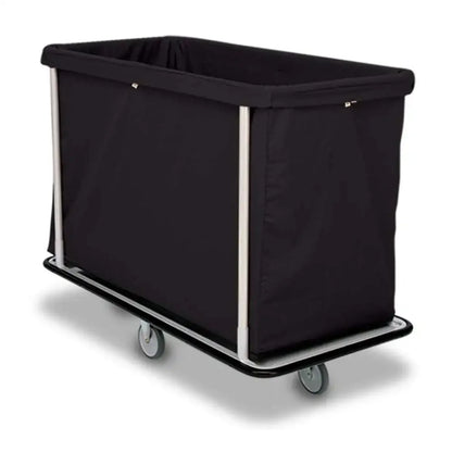 Forbes Industries 1120-B 48.50" Laundry Cart, H.D. Cloth Bag in Black, 15-Bushel, 5" Gray Wheels - 1120-B