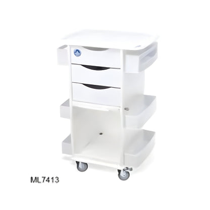 TrippNT Carts Cart Storage 20-1/4X23X35" 4-3" Casters/2 Locking 3 Drawer Each - 7413