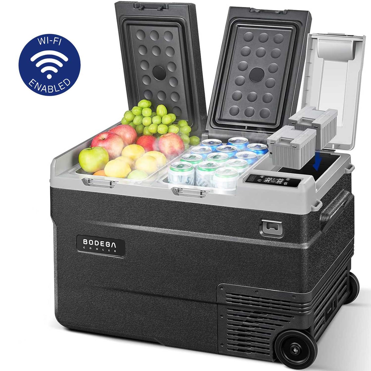 BODEGACOOLER 12 Volt Car Refrigerator Dual Zone Dual Doors 36/45/53QT - WD35