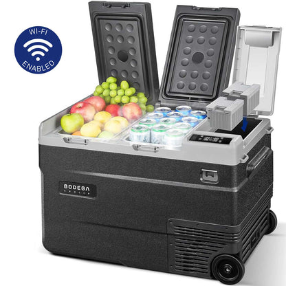BODEGACOOLER 12 Volt Car Refrigerator Dual Zone Dual Doors 36/45/53QT - WD35
