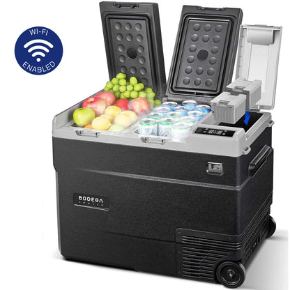 BODEGACOOLER 12 Volt Car Refrigerator Dual Zone Dual Doors 36/45/53QT - WD35