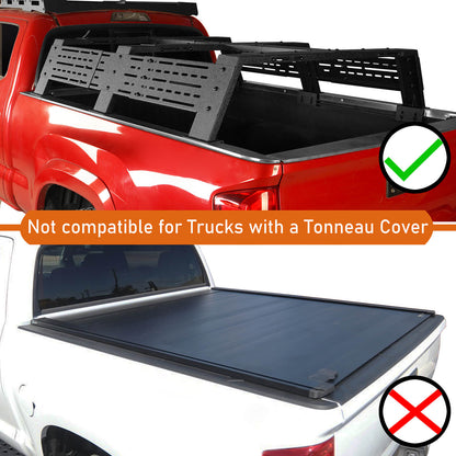 12.2" High Overland Bed Rack Fits Toyota Tacoma & Tundra 6' Bed - Hooke Road - HE.9907-S
