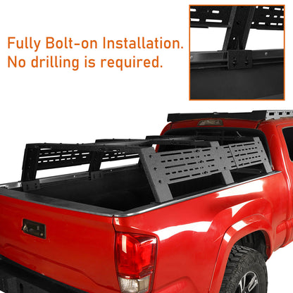 12.2" High Overland Bed Rack Fits Toyota Tacoma & Tundra 6' Bed - Hooke Road - HE.9907-S