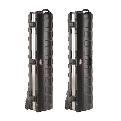 SKB Cases Deluxe ATA Hard Plastic Storage Wheeled Cart Golf Travel Case, 2 Pack - 121236