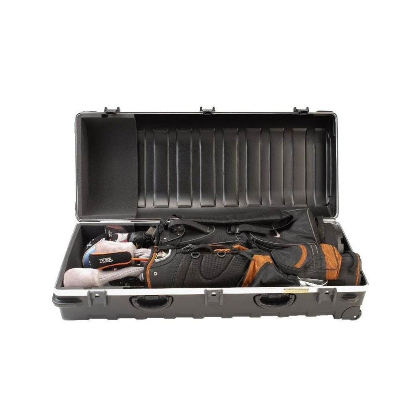 SKB Cases Double ATA Standard Hard Plastic Wheeled Golf Bag Travel Case (2 Pack) - 123038