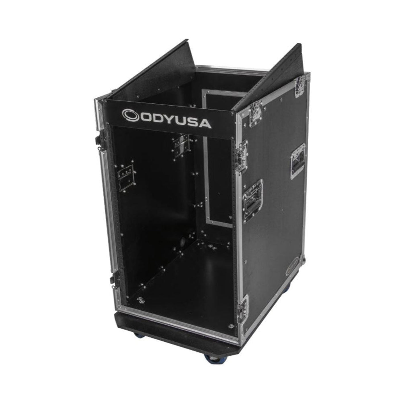 Odyssey FZ1316W 13U Top Slanted 16U Vertical Pro Combo Rack with Casters, Black - 188028