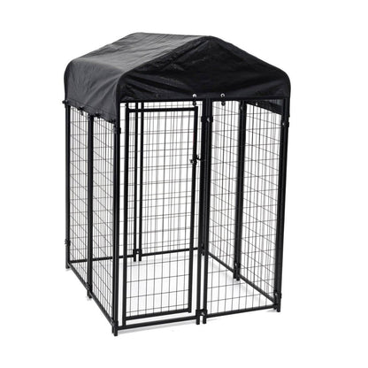 Lucky Dog Uptown 4 x 4 x 6 Foot Heavy Duty Outdoor Covered Dog Kennel (2 Pack) - 125135
