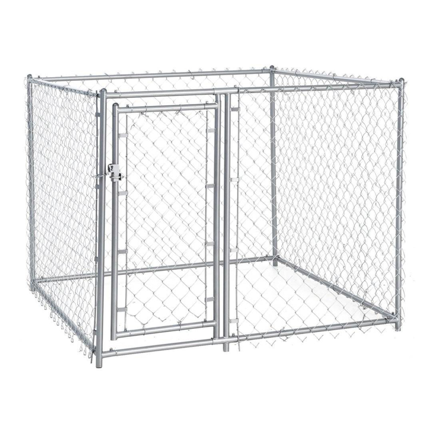 Lucky Dog 5 x 5 x 4 Foot Heavy Duty Outdoor Chain Link Dog Kennel (2 Pack) =- 125137