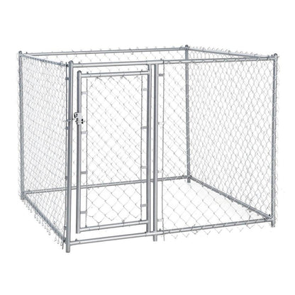 Lucky Dog 5 x 5 x 4 Foot Heavy Duty Outdoor Chain Link Dog Kennel (2 Pack) =- 125137