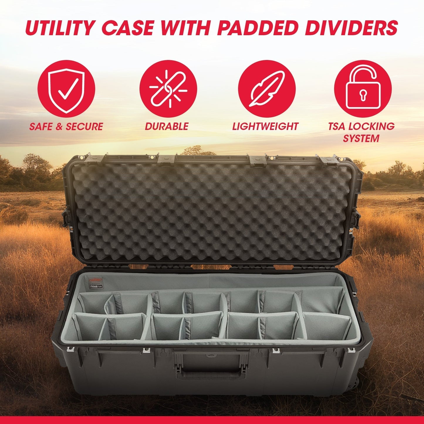 SKB Cases iSeries 3i-3613-12DT Utility and Gear Case with Padded Dividers - 127720